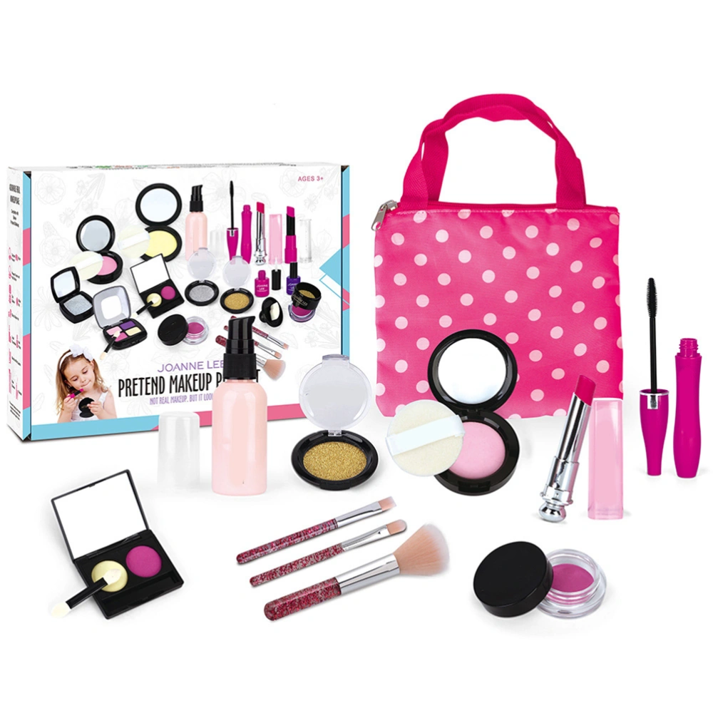 Girl Pretend Play Makeup Set for Children Safe Kids Cosmetic First Make Up Pretend Toy Set for Little Princess Play Dress Up