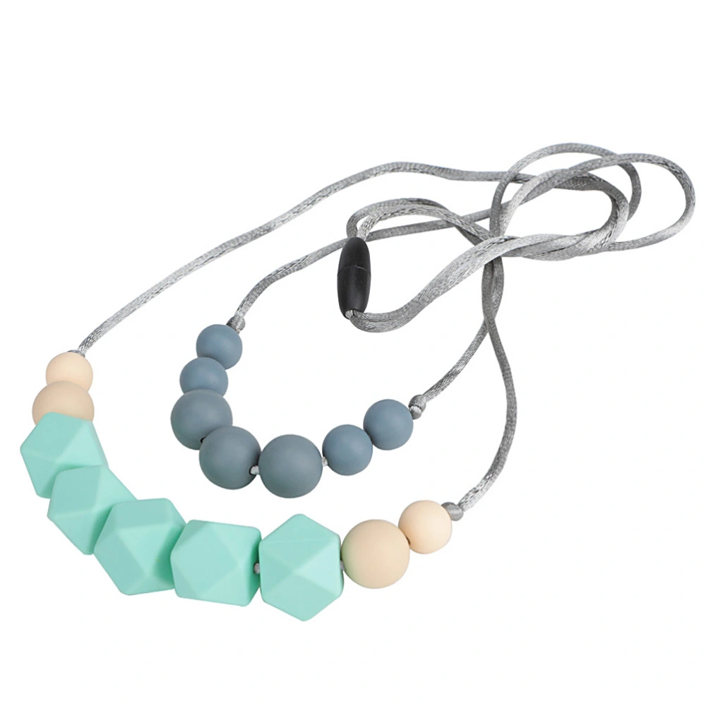 Baby Teething Necklace for Mom Silicone Baby Teether Necklace Light Weight Stylish Chewable Necklace