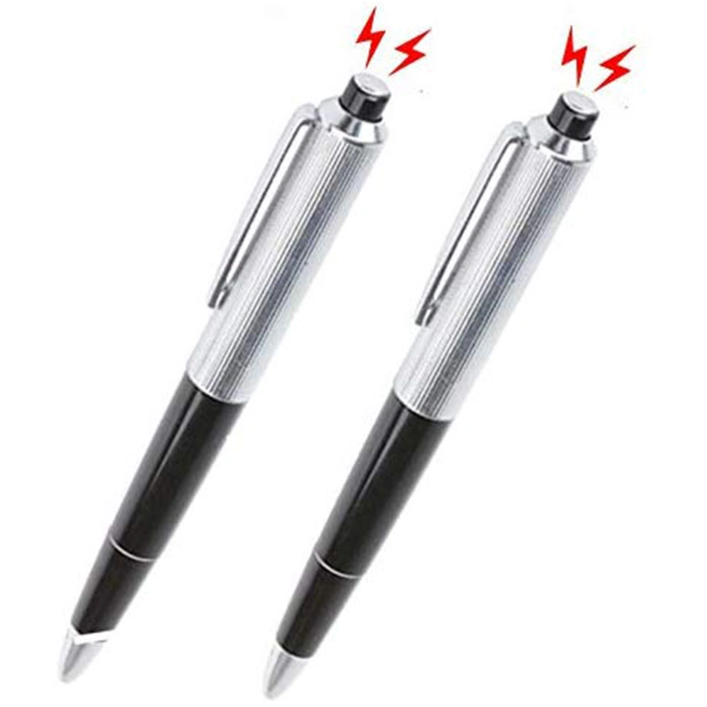 2 pcs Safe Fun Prank Shock Pens Electric Shock Ballpoint Prank Trick Prank Gag Gadget for Fool's Day