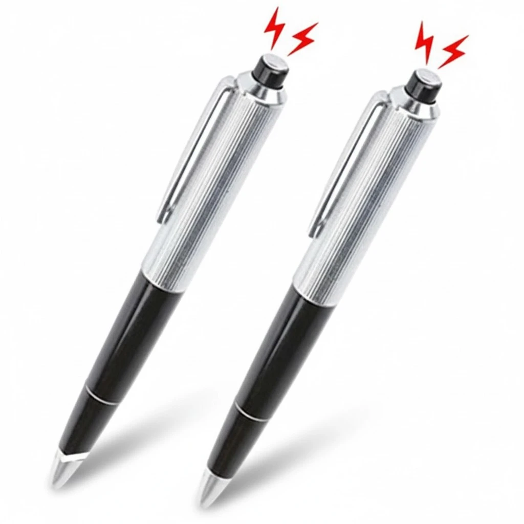 2 pcs Safe Fun Prank Shock Pens Electric Shock Ballpoint Prank Trick Prank Gag Gadget for Fool's Day