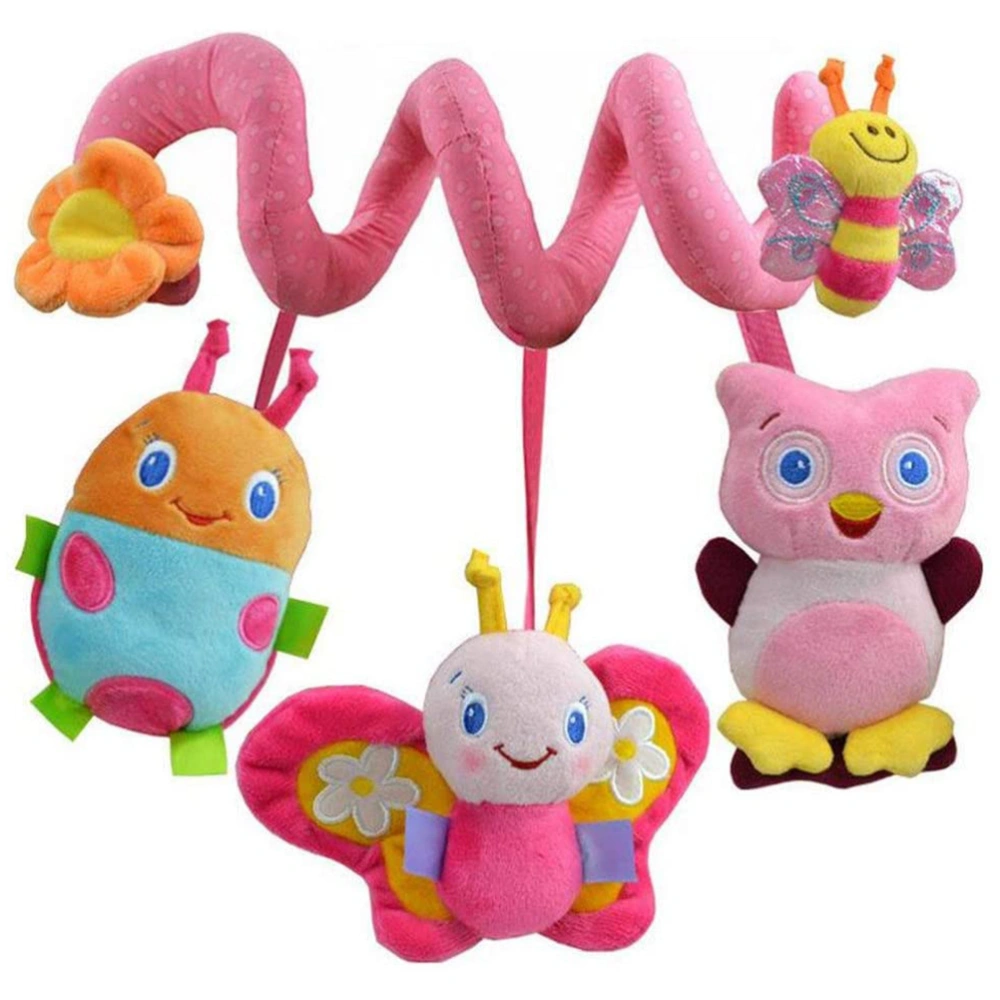 Infant Cartoon Spiral Plush Toy Bed Crib Stroller Toy Baby Activity Hanging Baby Rattle Toys for Newborn Baby