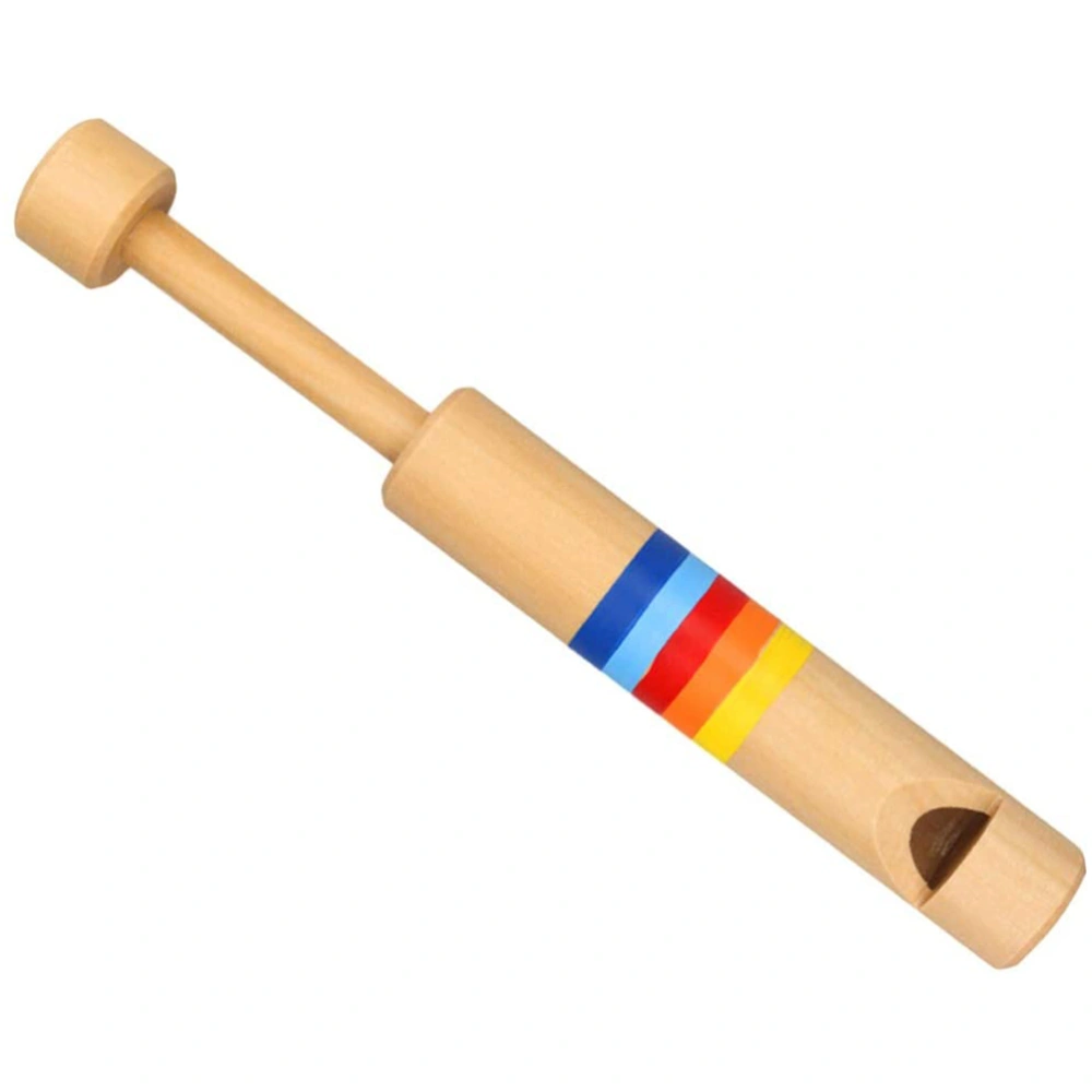 Children Wooden Whistle Flute Pull Push Whistle for Kids Educational Learning Toy