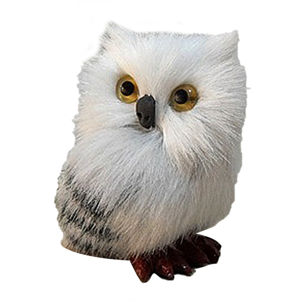 Mini Cute White Owl Toy Home Decoration Christmas New Year Gift