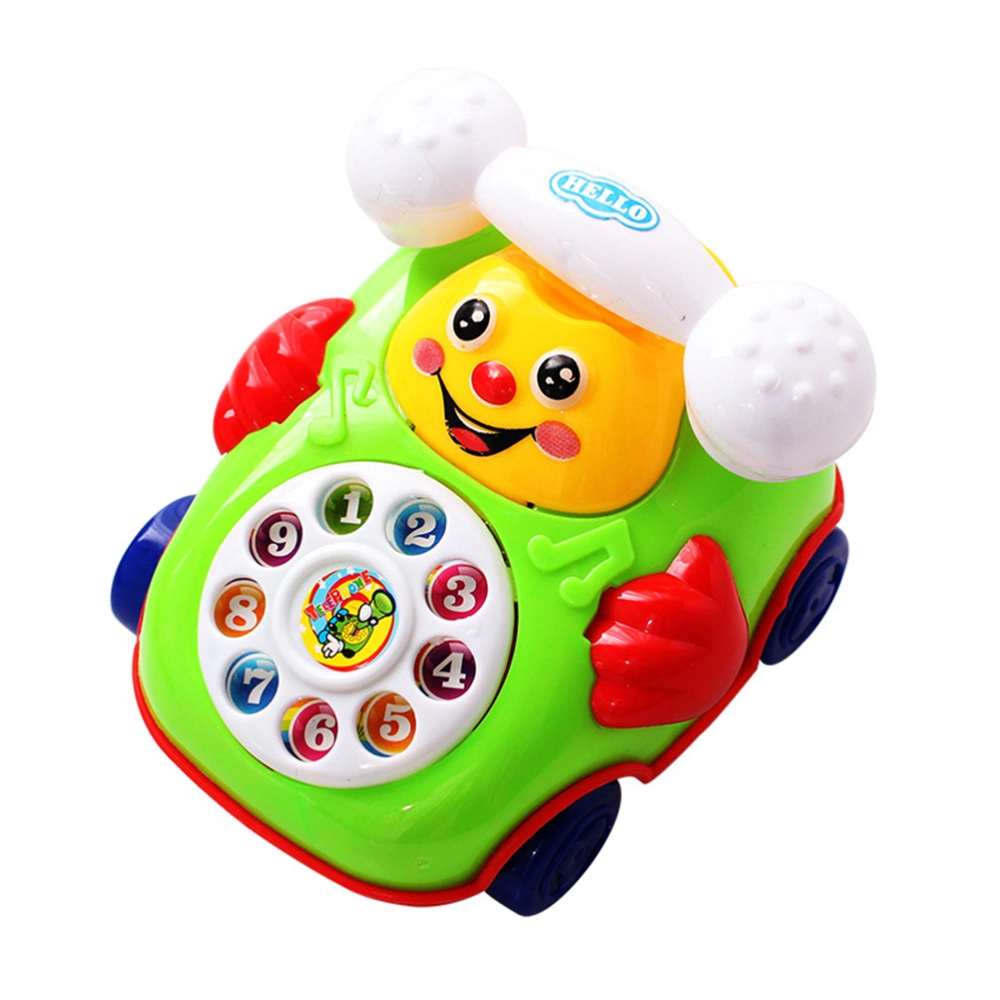 Cartoon Smile Pull Wire Phone Baby Toy Educational Developmental Kids Gift Game