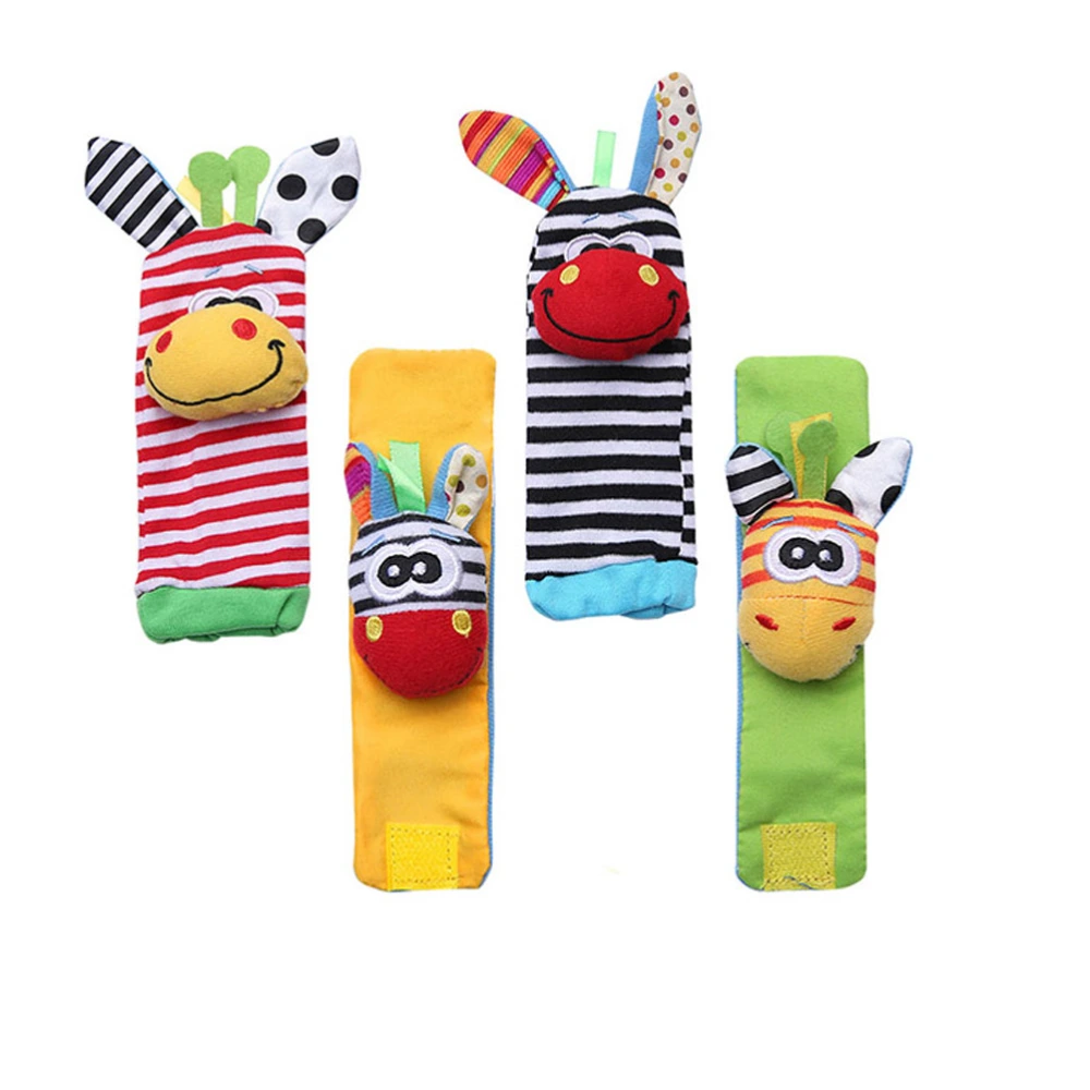 Baby Wrist Rattle Socks Bell Bands Sound Hand Rattle Baby Newborn Intellectual Toys