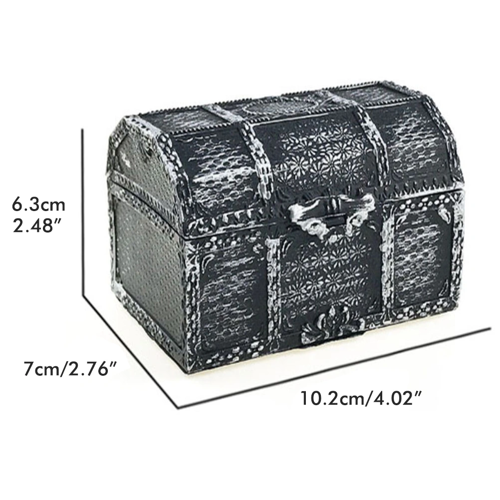 Pirate Treasure Chests Treasures Collection Storage Box Pirate Jewelry Box Games Toy Party Favors Props Decoration