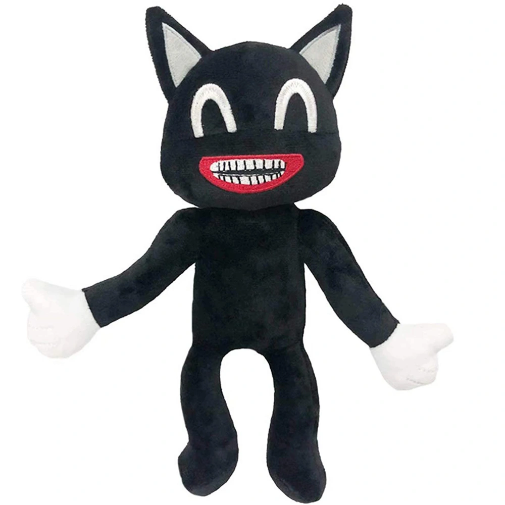 Black Cartoon Cat Plush Toy Soft Anime Cat Plush Toys Kids Birthday Christmas New Year Gift Decoration