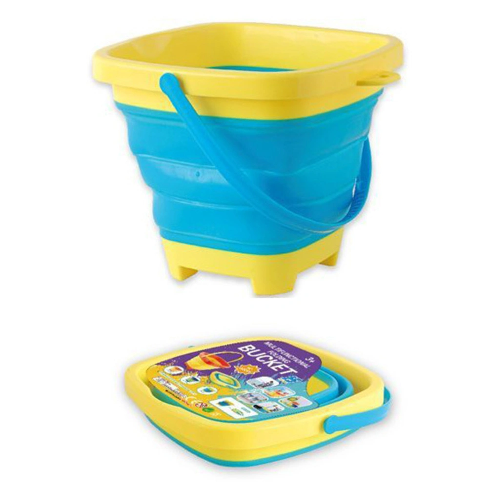 Multifunctional Foldable Beach Bucket Sand Toy for Kids Plastic Sand Bucket Expandable Sand Pail