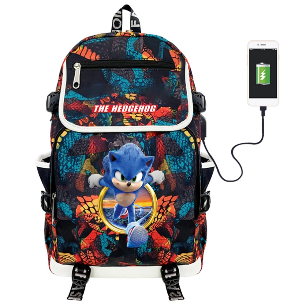 Anime Game Backpack Cartoon School Backpack Travel Bags School Book Bag Students Backpack with USB Charging Port