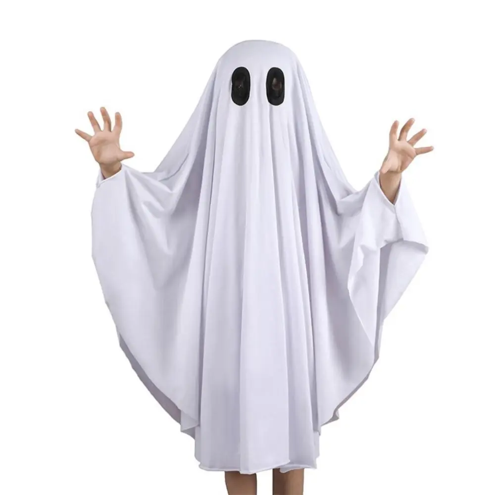 Halloween Kids Ghost Cloak Costume Baby Spooky Cape Halloween Cosplay Costume for 1-9 Years Old Kids