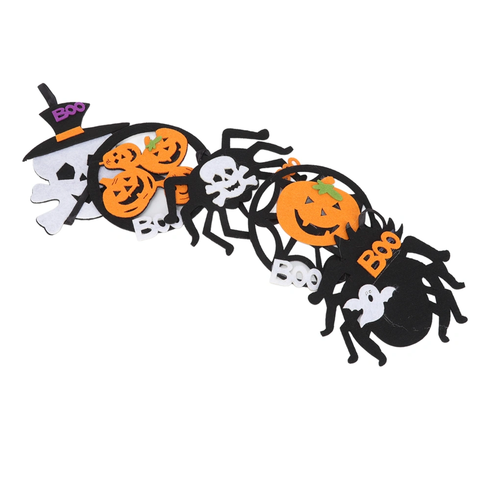 Ghost Pumpkin Spider Ornament Non Woven Fabric 38.6in Door Wall Hanging Decoration for Halloween