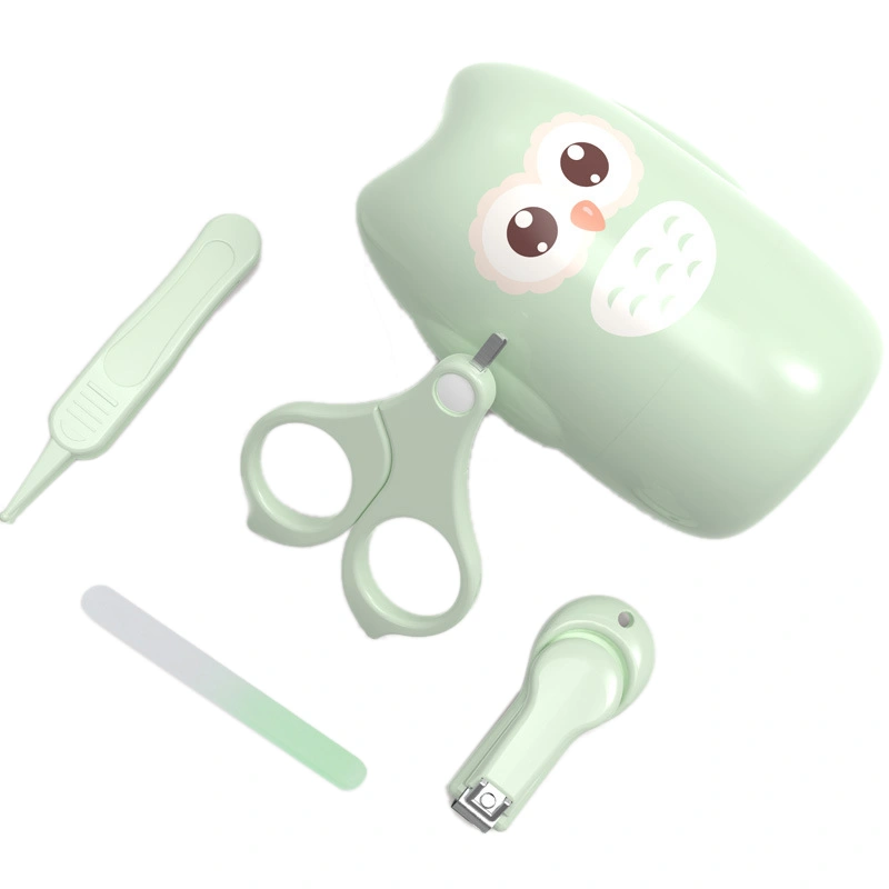 Baby Nail Care Set Baby Manicure Pedicure Kit with Protective Case for Newborn Infant Toddler Mint Green