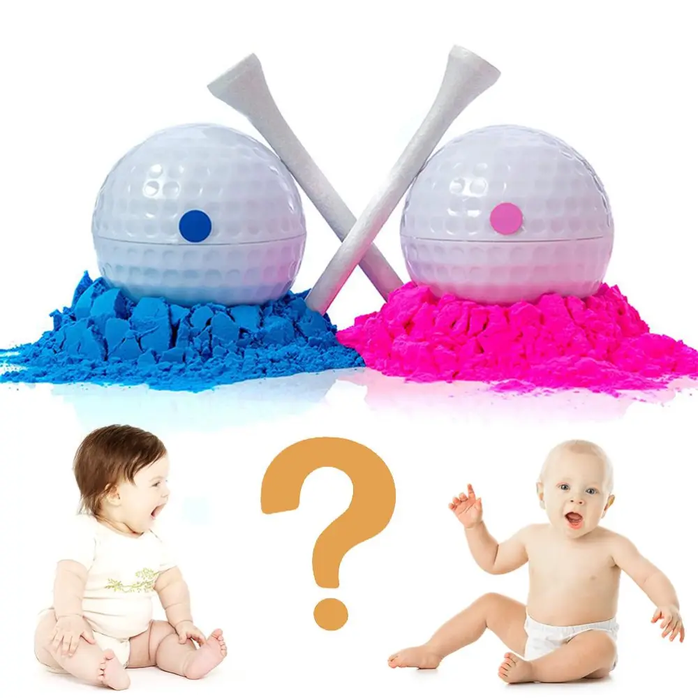 Gender Reveal Golf Balls Blue Pink Exploding Golf Ball Set Girl or Boy Baby Reveal with Golf Tees