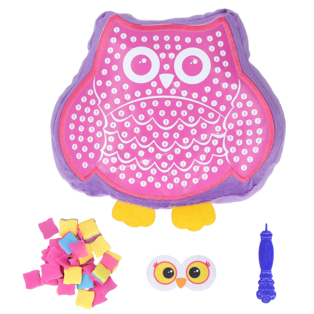 Plush Craft DIY Animal Pillow Safe Reliable Bright Colors Have Fun Decompression Animal Pillow Toys for Kids Owl 33788