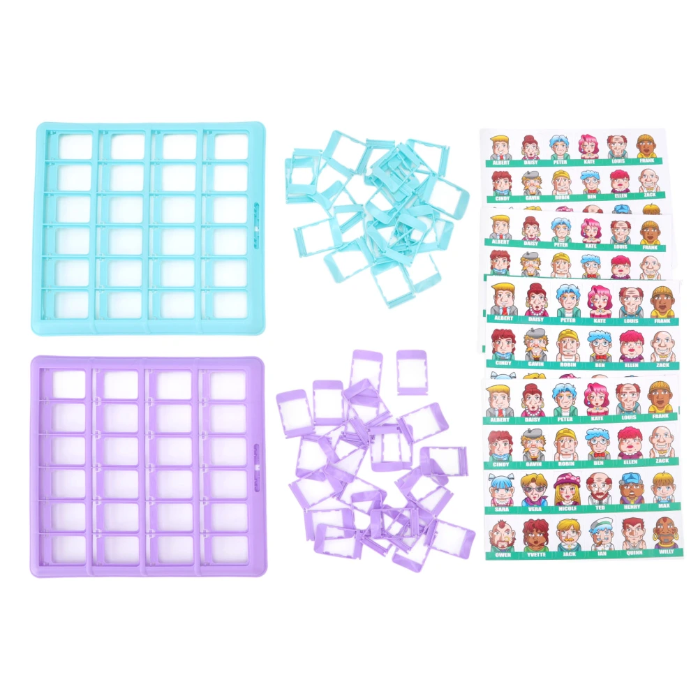 Children Puzzle Toys Desktop Educational Card Gaming Board Logic Reasoning Intellectual Game Family Board Game Purple and Green