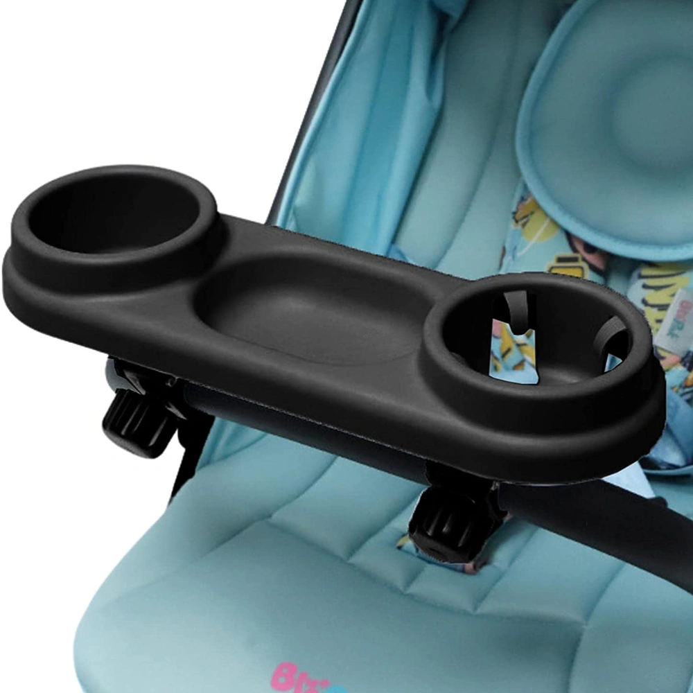 Snack Tray for Prams Universal Pram Tray with Adjustable Clip Divider Storage Tray for Most Types of Pushchairs with Armrests