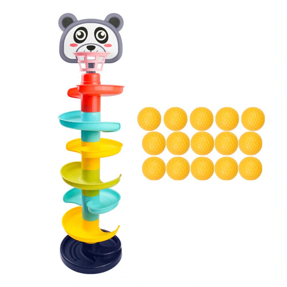 Ball Tower Toy 15 Balls Cartoon Animal Shape Funny Color Cognition Roll Swirling Tower Toy Baby Educational Toys Panda