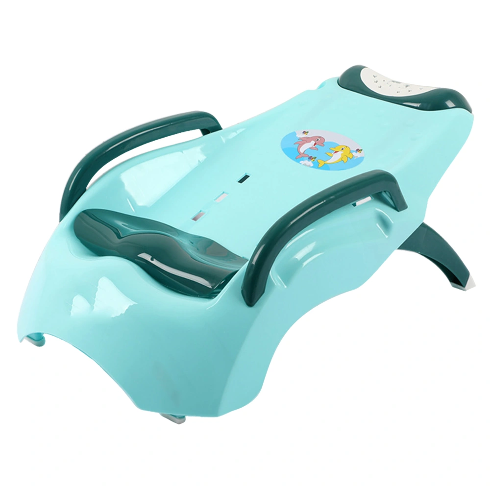 Kids Hair Washing Chair Multi Levels Ergonomic Design Foldable Child Shampoo Bed for Home Hair Salon Green