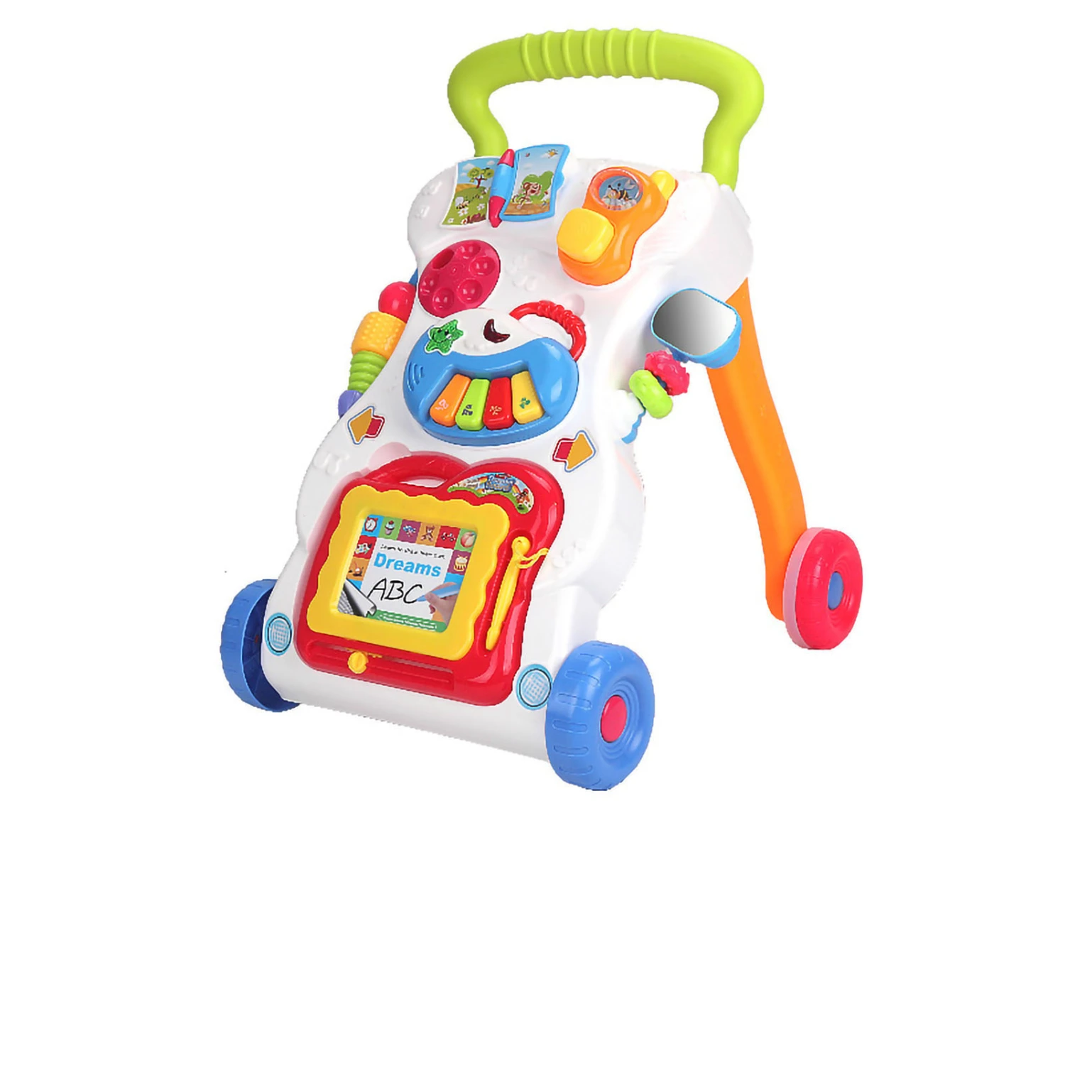Baby Walker Hand Push Avoid Rollover Music Colorful Toys Skip Free Handlebar Walk Helper Type 3