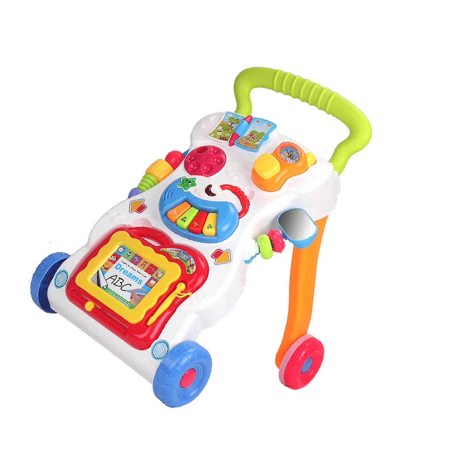 Baby Walker Hand Push Avoid Rollover Music Colorful Toys Skip Free Handlebar Walk Helper Type 3