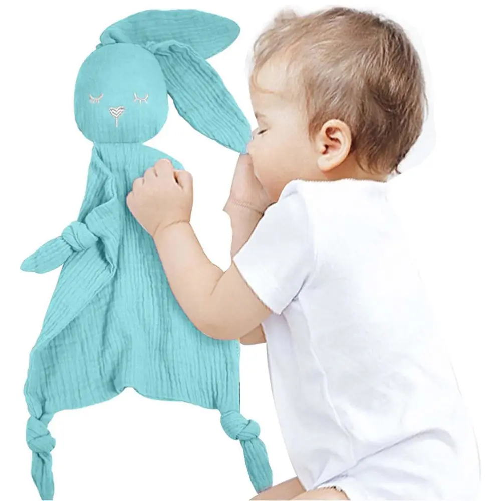 Baby Comfort Blanket Baby Safety Blanket Rabbit Cuddly Toy Soft Gifts for Newborn Boys and Girls