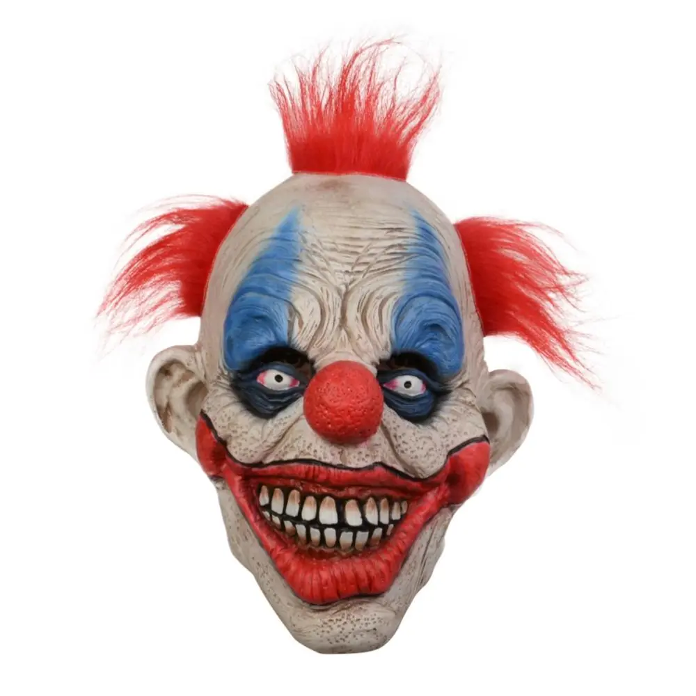 Halloween Creepy Clown Face Cover Latex Face Cover for Halloween Party Cosplay Costume Dress Up Props Bar Decors