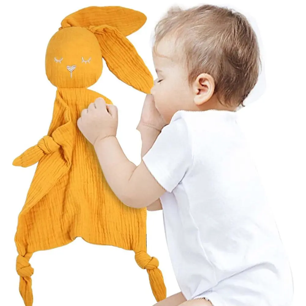 Baby Comfort Blanket Baby Safety Blanket Rabbit Cuddly Toy Soft Gifts for Newborn Boys and Girls