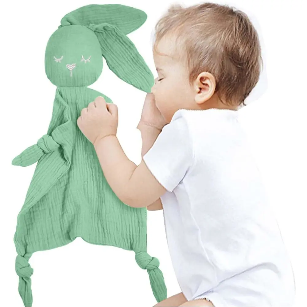 Baby Comfort Blanket Baby Safety Blanket Rabbit Cuddly Toy Soft Gifts for Newborn Boys and Girls