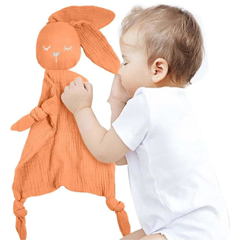 Baby Comfort Blanket Baby Safety Blanket Rabbit Cuddly Toy Soft Gifts for Newborn Boys and Girls