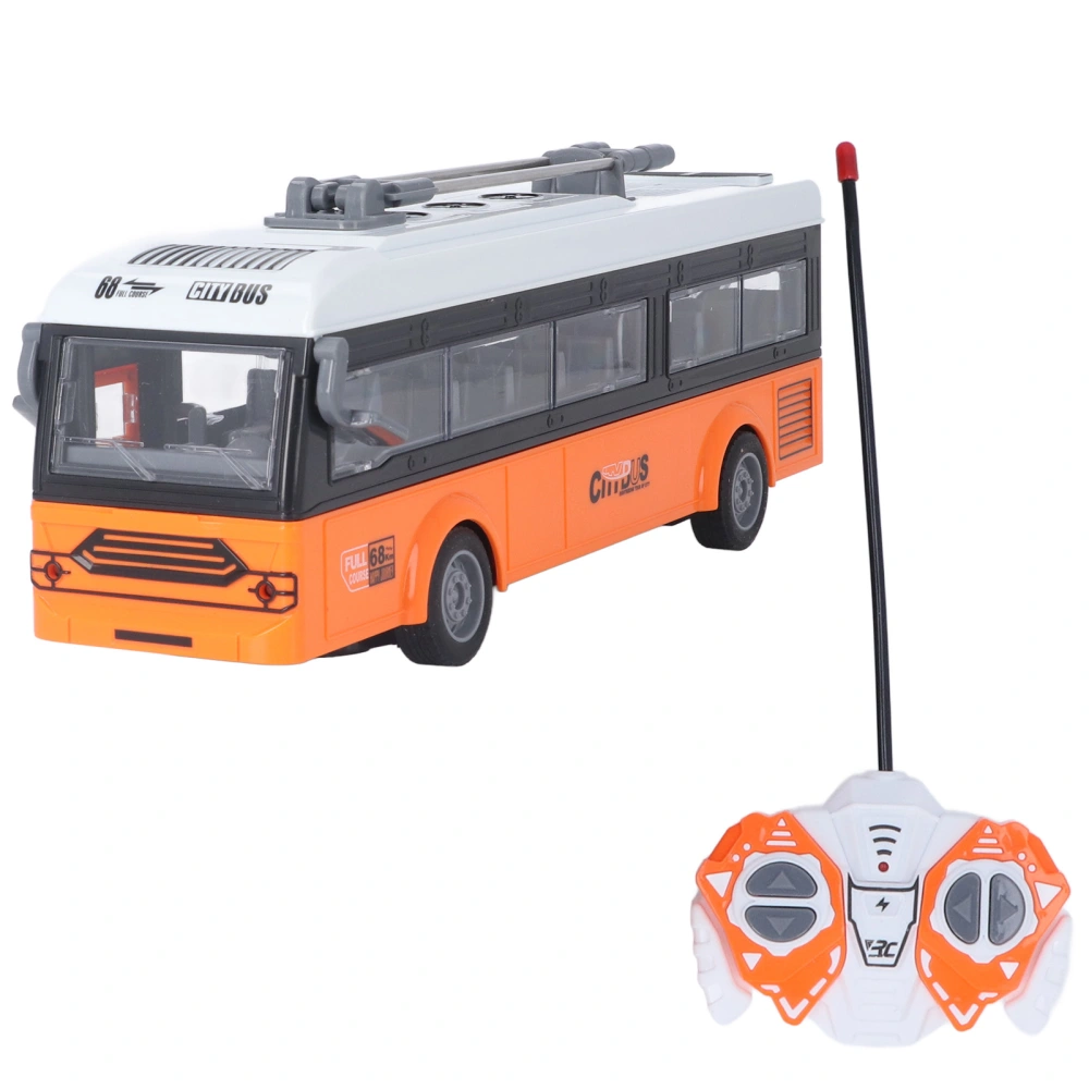 Remote Control Bus 4 CH Lifelike Opening Doors Single Layer Sightseeing Travel Remote Control Bus Kids Electric Toy Car Sightseeing Bus