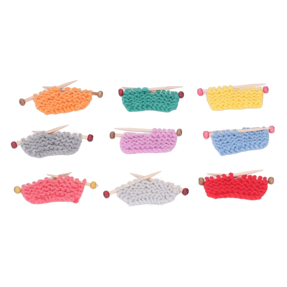 9 Pcs Dollhouse Wool Yarn Knitting 9 Colors 1:12 Doll Miniature Hand Made Wool Knitting Sweater Kit Doll House Decoration