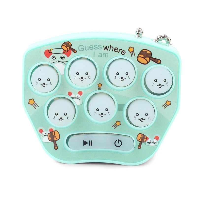 Hamster Button Toy Keyring Mini Hamster Memory Game Toy Electronic Hamster Button Game Machine Cyan