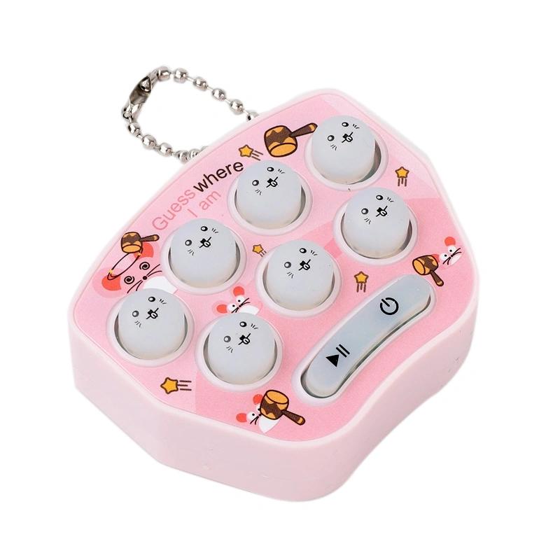 Hamster Button Toy Keyring Mini Hamster Memory Game Toy Electronic Hamster Button Game Machine Pink