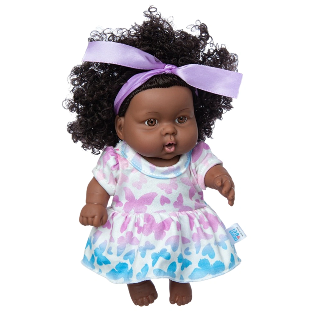 8 inch Black Dolls African Girl Dolls Lifelike Baby Play Doll for Kids Birthday Gift