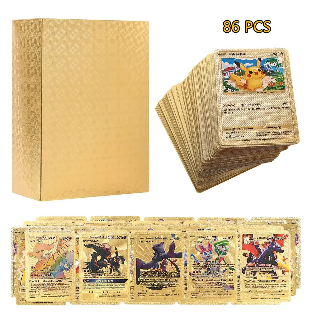 Anime Cards Set Gold Foil Cards Cartoon Game Cards Kids Trading Cards Board Game Cards Collectible Cards Gifts for Kids