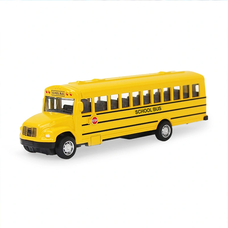 School Bus Model Alloy Simulation Pull Back School Bus Model Toy for Boys Children 1148 Boxed