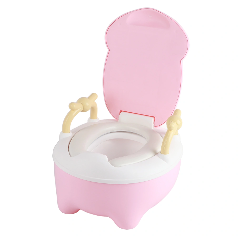 Toddlers Training Toilet Elevated Design Easy to Clean Odorless Cute Appearance Baby Toilet Potty for Home Sakura Pink