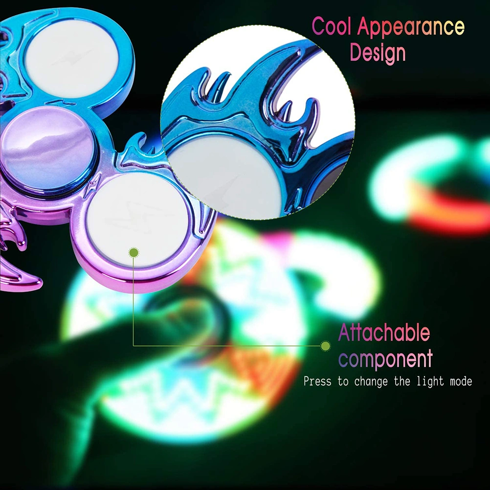 Led Light Up Spinning Toy for Kids Adults Finger Toy ADHD Anxiety Stress Reducer Spinning Toy