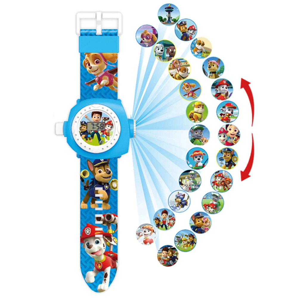 Cartoon Projection Watch 24 Patterns 3D Projection Watch Interesting Easy Operation Watch Toy for Kids Type C