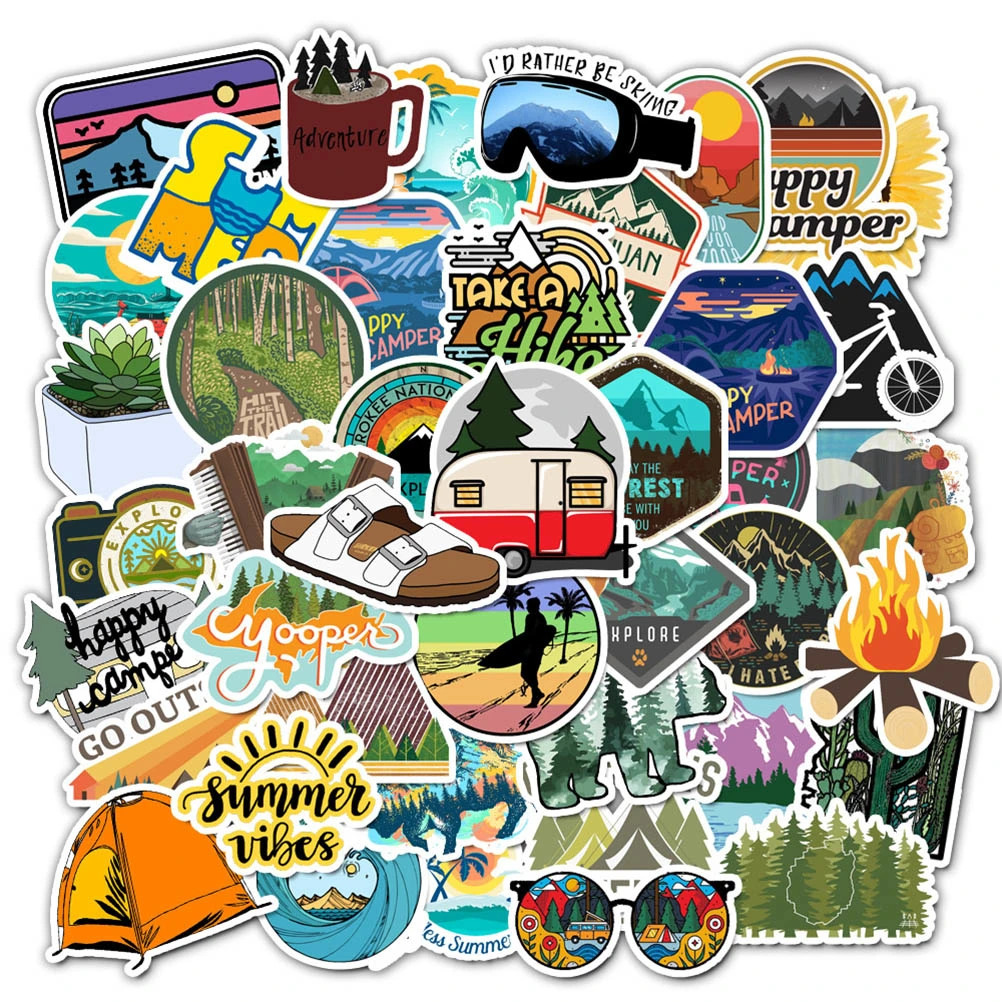 50 Sheets Cute Graffiti Stickers Laptop Water Bottle Luggage Skateboard Stickers