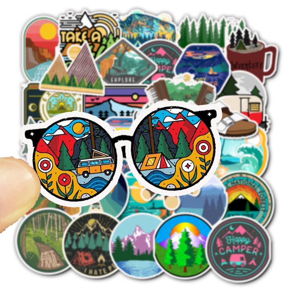 50 Sheets Cute Graffiti Stickers Laptop Water Bottle Luggage Skateboard Stickers
