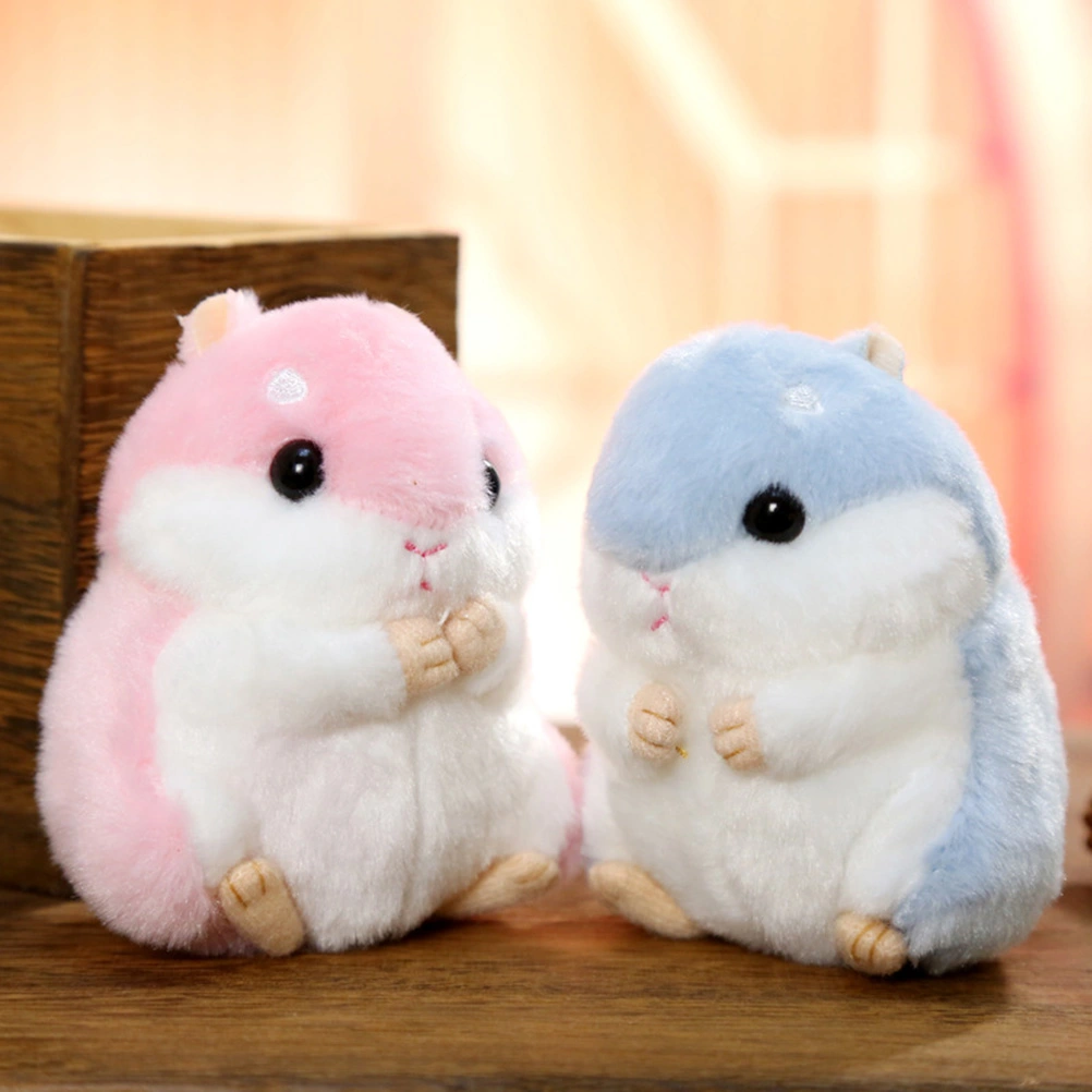 Cute Plush Hamster Doll Keychain Stuffed Animals Keyring Charm Handbag Pendant