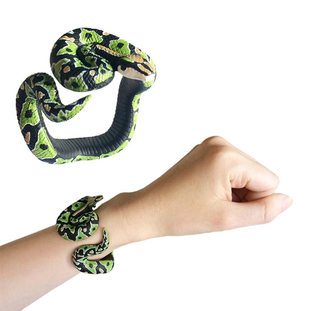 Halloween Party PVC Toy Snake Bracelet Realistic Snake Bracelet Simulated Snake Wrist Band Scary Mischievous Toys