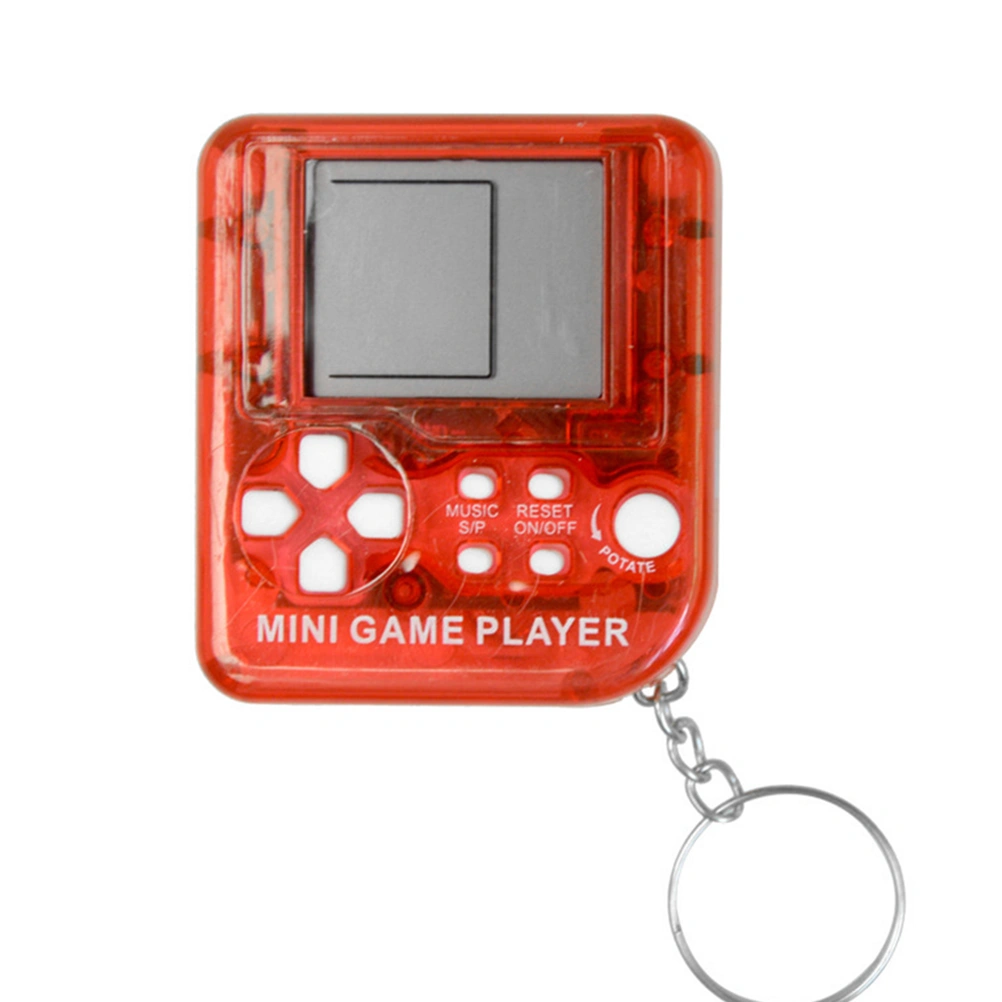 Portable Mini Retro Classic Game Console Keychain LCD Handheld Game Players Anti Stress Electronic Toys Keychain