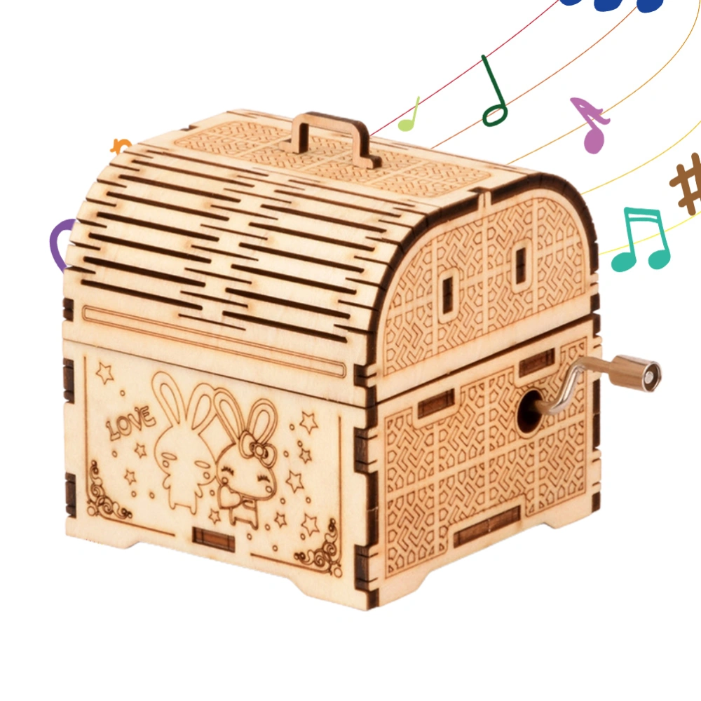 3D Wooden Puzzles Classical Music Box Home Decor Portable Durable Children's Educational Wooden Toys