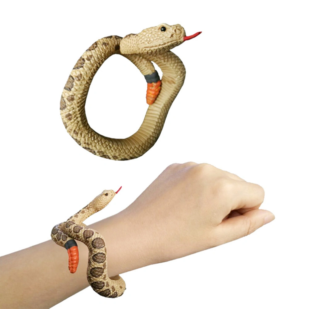 Halloween Party PVC Toy Snake Bracelet Realistic Snake Bracelet Simulated Snake Wrist Band Scary Mischievous Toys