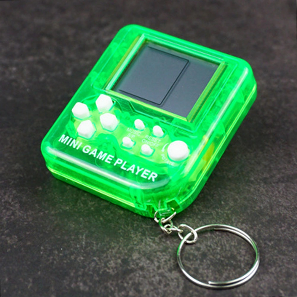 Portable Mini Retro Classic Game Console Keychain LCD Handheld Game Players Anti Stress Electronic Toys Keychain