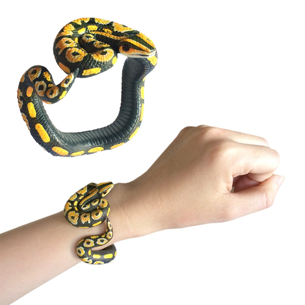 Halloween Party PVC Toy Snake Bracelet Realistic Snake Bracelet Simulated Snake Wrist Band Scary Mischievous Toys