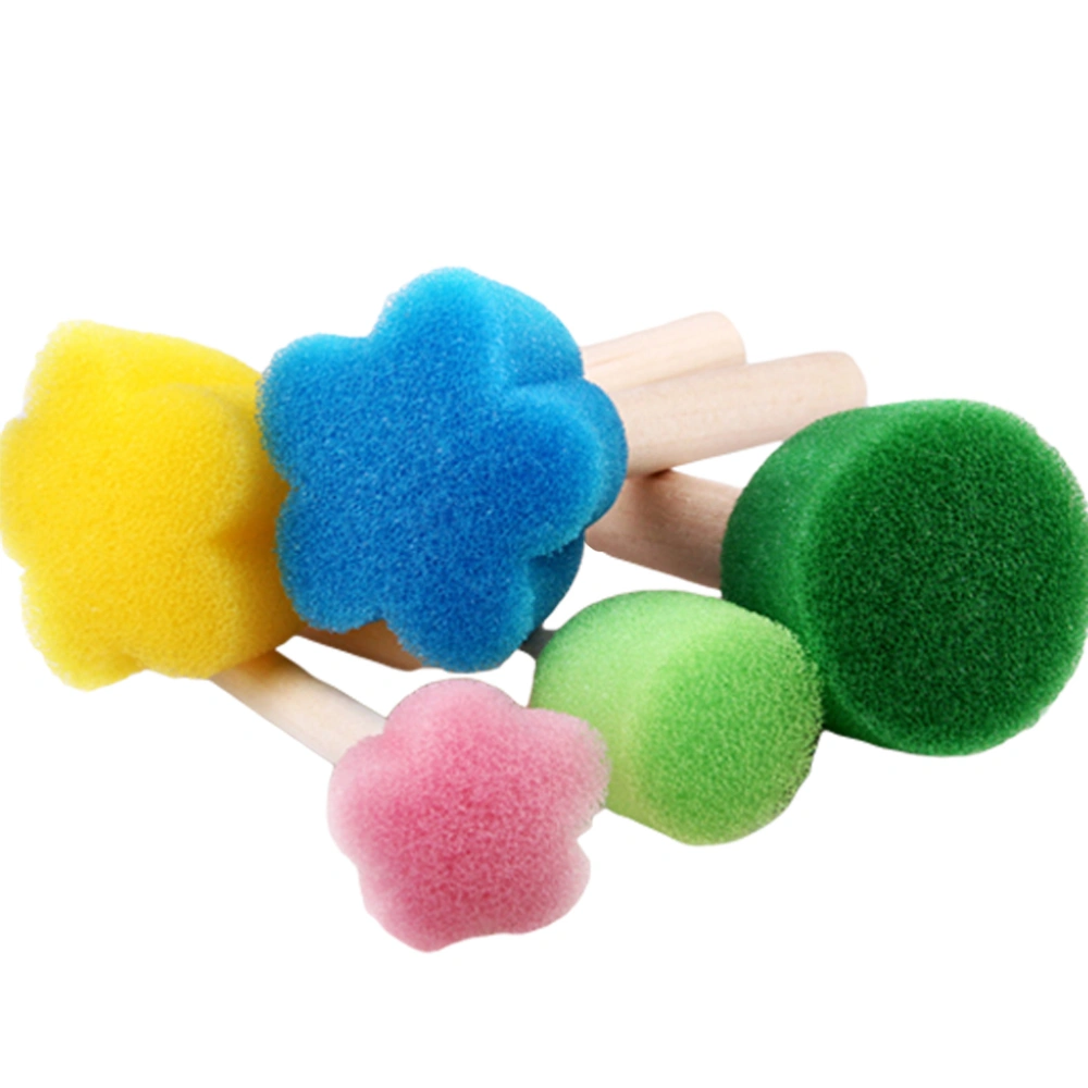 4/5Pcs Random Children Sponge Brushes Painting Roller Brush Graffiti Brushes