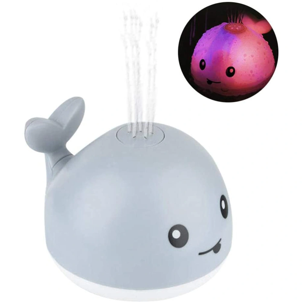 Baby Bath Toys Automatic Induction Whale Sprinkler with LED Light Water Float Toys Spray Bathtub Toys